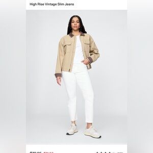 GAP Women's Vintage Slim Split white Jeans